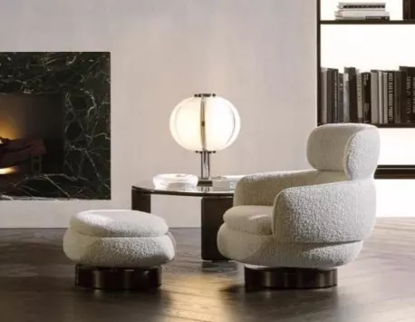 Uniek en handgemaakt  Relaxfauteuil incl. hocker