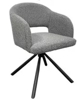 Uniek en handgemaakt  Eetkamerstoel met Candy armleuningen en draaisysteem.