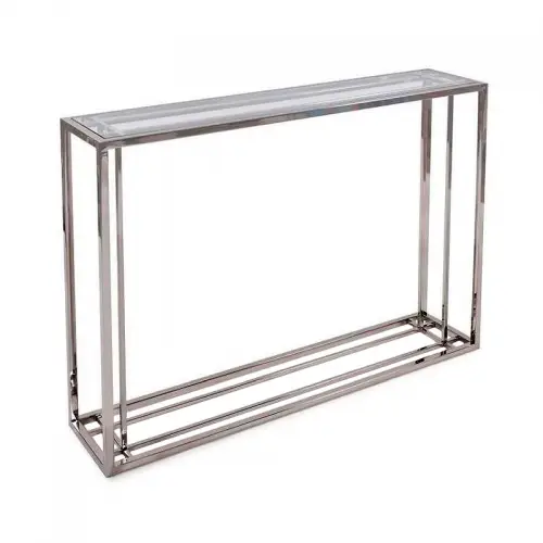 Uniek en handgemaakt  Console Table 114x25x78cm with Clear Glass