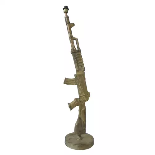 Uniek en handgemaakt  Vloerlamp Machine Gun 129cm
