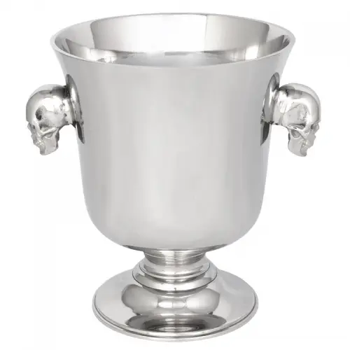 Uniek en handgemaakt  Champagne emmer 23x23x27cm Schedel