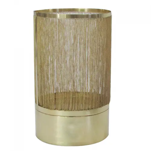 Uniek en handgemaakt  Windlicht Maliah 29x26x44cm goud