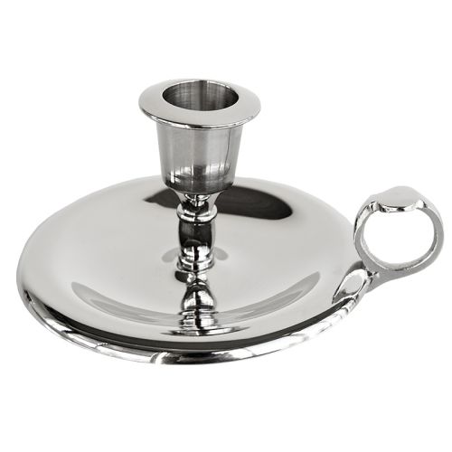 Uniek en handgemaakt  Kandelaar 13x6x11cm met houder zilver