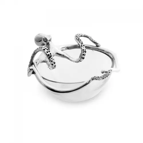 Uniek en handgemaakt  Octopus Glazen Schaal 17x16x11cm