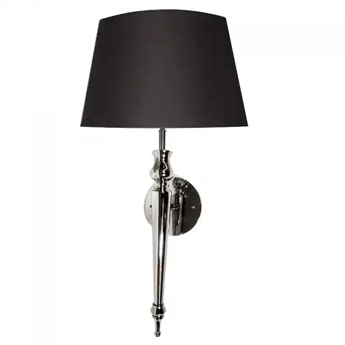 Uniek en handgemaakt  Wandlamp Dakota 19x19x65cm Incl. zwarte kap