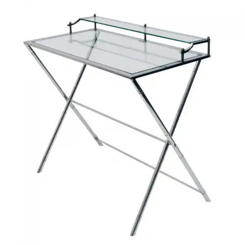 Uniek en handgemaakt  Schrijftafel Garrick 83x50x89cm met helder glas