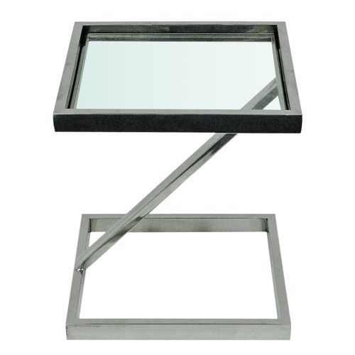 Uniek en handgemaakt  Side Table Hadlee 45x45x51cm With Clear Glass