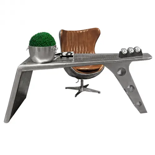 Uniek en handgemaakt  Vliegtuig Schrijftafel Kenley 234x80x78cm