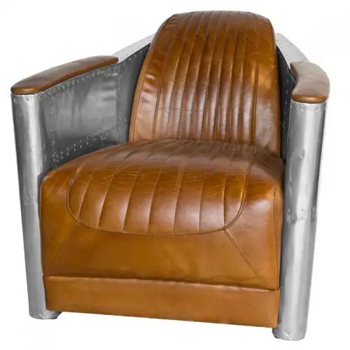 Uniek en handgemaakt  Airplane fauteuil lederen aviator