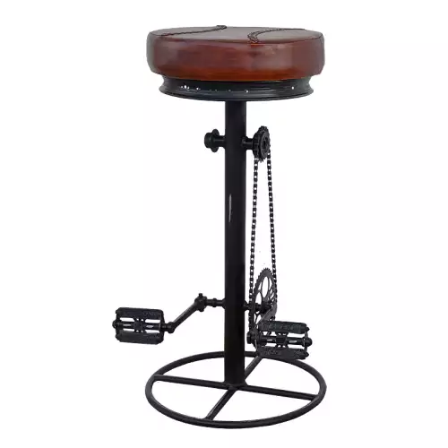 Uniek en handgemaakt  Barkruk Nash 40x43x80cm