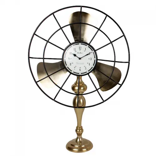 Uniek en handgemaakt  Table Clock 46x18x70cm Fan