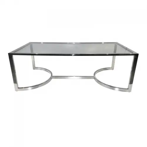 Uniek en handgemaakt  Salontafel Redfield 140x70x47cm zilver
