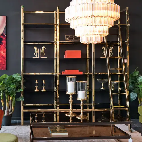 Uniek en handgemaakt  Kast Marlboro 223x45x245cm Zwart Glas