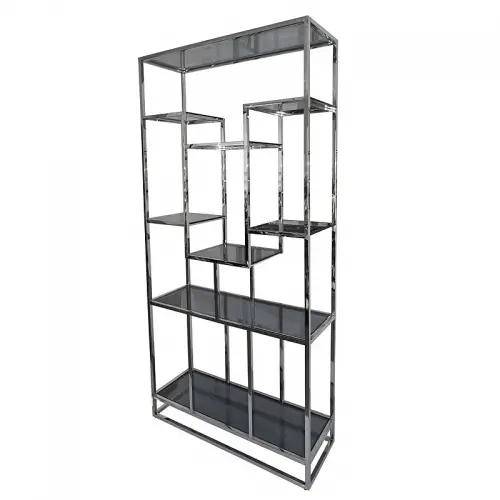 Uniek en handgemaakt  Glazen kast Maynard 100x36x210cm