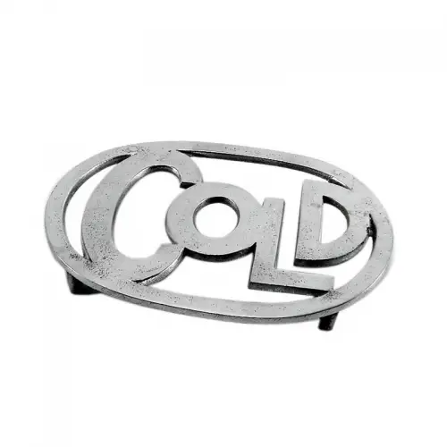 Uniek en handgemaakt  Onderzetter 19x9.5x3.5cm Koud zilver