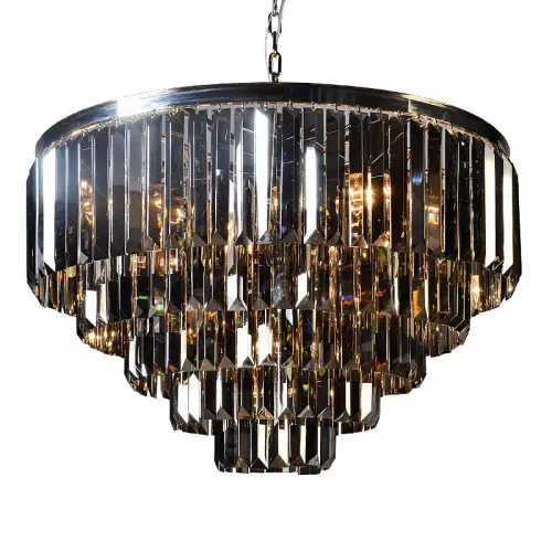 Uniek en handgemaakt  Plafondlamp Reed 80x80x51cm Rook Kristal
