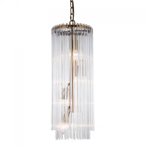 Uniek en handgemaakt  Plafond chandeler Lamp Aleena 25x25x69cm goud glas