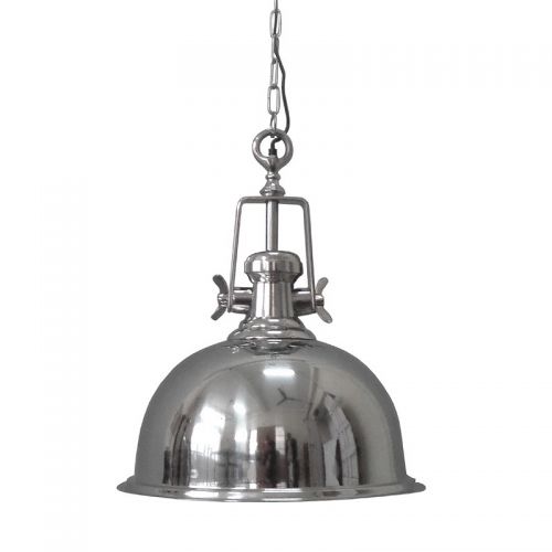 Uniek en handgemaakt  Hanglamp 39x39x47cm zilver vintage