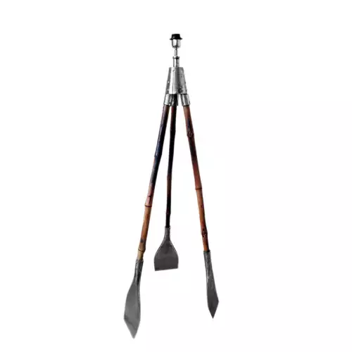 Uniek en handgemaakt  Floor Lamp 12x18x161cm Elect. With Mango Wood