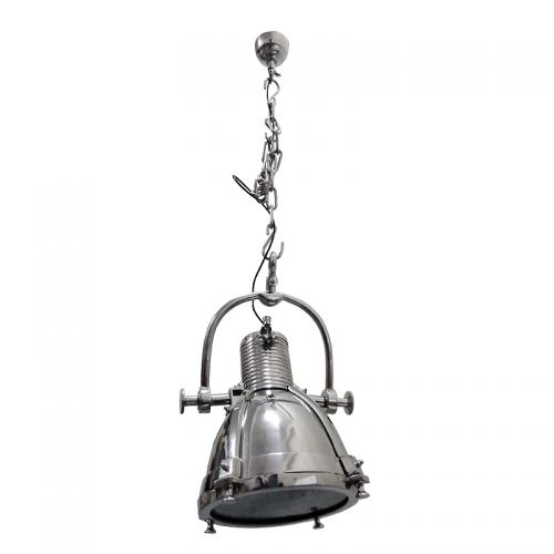 Uniek en handgemaakt  Hanglamp 40x34x57cm zilver studio look