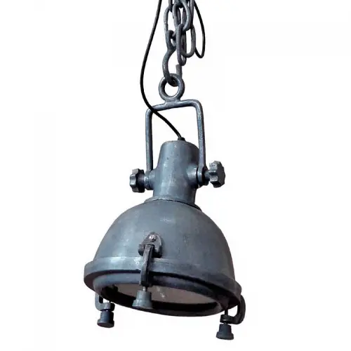 Uniek en handgemaakt  Plafondlamp 28x23x41cm ruw zilver