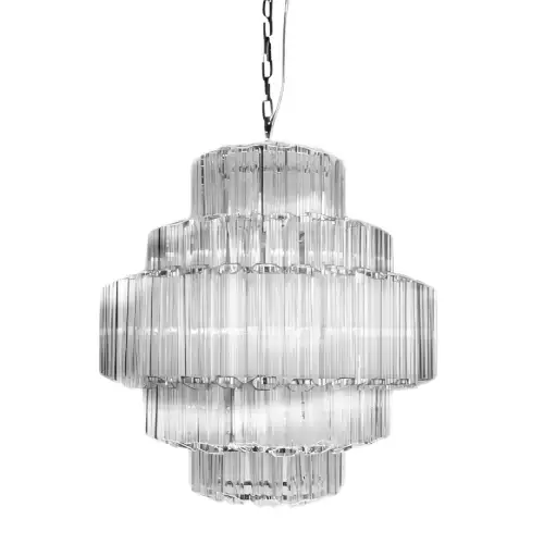 Uniek en handgemaakt  Ceiling Lamp Castelli Small 62x62x83cm Clear Glass