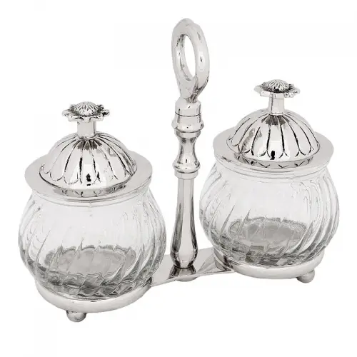 Uniek en handgemaakt  Flessenhouder 18x8x15cm - 2 Flessen