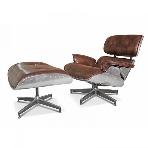 Uniek en handgemaakt  Lennox Stoel & kruk 78x75x83cm & 65x55x45cm