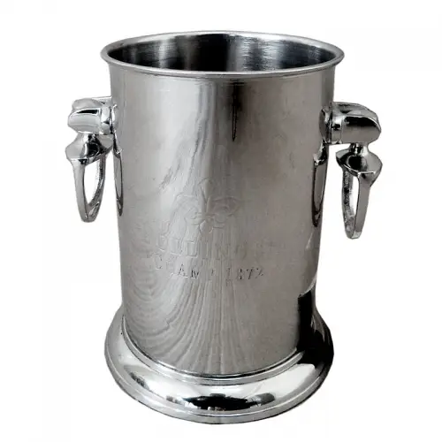 Uniek en handgemaakt  Wijnkoeler 16x13x17cm Rond Met Paard Peddel Handvat