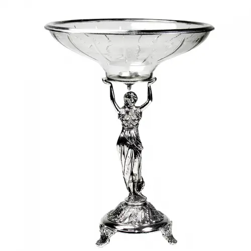 Uniek en handgemaakt  Schaal op voet 34x34x44cm