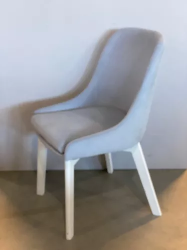 Uniek en handgemaakt  Stoel 52x60x85cm Ivan Baby Blauwe Poten Wit 