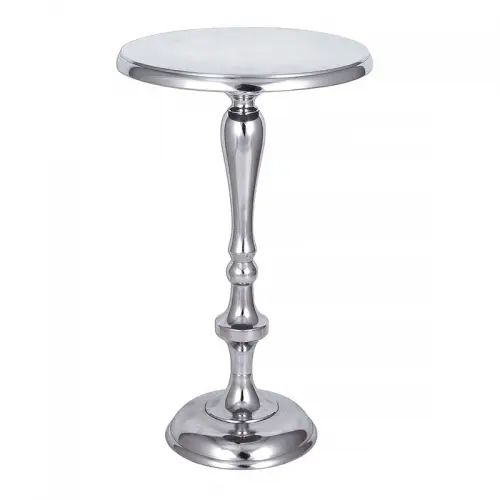Uniek en handgemaakt  Tafel Dexter 38x38x63cm zilver rond