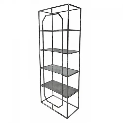 Uniek en handgemaakt  Kast Lamesa 76x38x198cm zilver Helder Glas