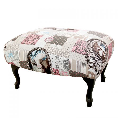 Uniek en handgemaakt  Liverpool Hocker 75x62x44cm
