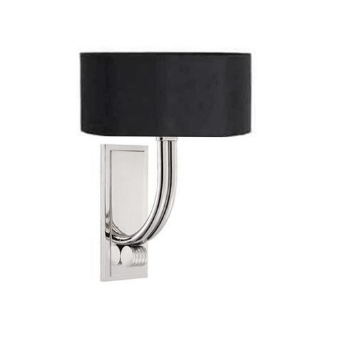 Uniek en handgemaakt  Wandlamp 14x13x40cm incl. zwarte kap