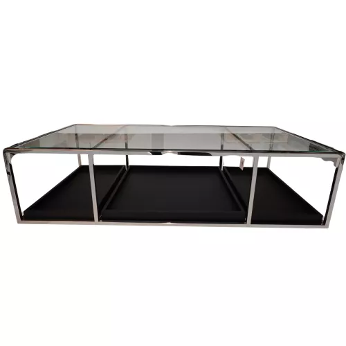 Uniek en handgemaakt  Coffee Table Milano 160x80x40cm With Clear Glass
