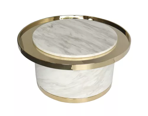 Uniek en handgemaakt  RVS Salontafel Oman 80x80x38cm