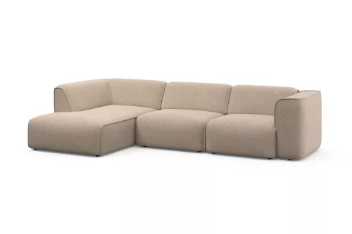 Uniek en handgemaakt  Madea Hoekbank met Daybed L 169x305x71cm - Poso 38 Ivoor