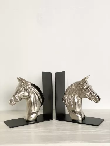 Uniek en handgemaakt  Bookend  Horse  Black/Nickel